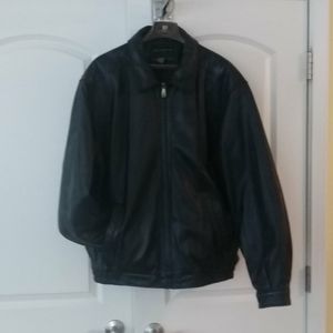 Men's Genuine Leather Bomber Jacket